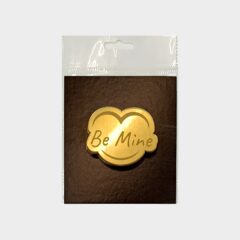 Be Mine Acrylic Coins Charms, Size – 2 inches~, Color – Gold Mirror, Pack of 5 pcs