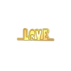 Love Acrylic Coins Charms, Size – 2 inches~, Color – Gold Mirror, Pack of 5 pcs