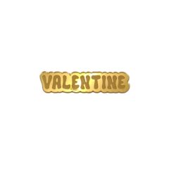 Valentine Acrylic Coins Charms, Size – 2 inches~, Color – Gold Mirror, Pack of 5 pcs