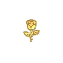 Rose Acrylic Coins Charms, Size – 2 inches~, Color – Gold Mirror, Pack of 5 pcs