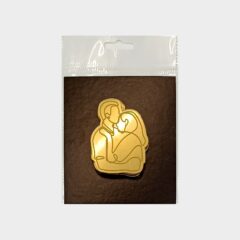 Couple Line Art Acrylic Coins Charms, Size – 2 inches~, Color – Gold Mirror, Pack of 5 pcs