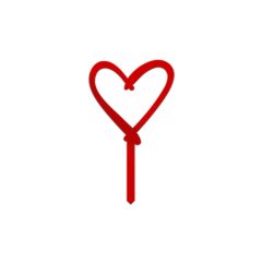 Heart Acrylic Cake Topper Size – 3 inches, Color – Red, Pack of 10 pcs