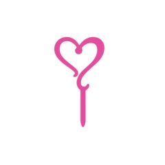 Heart Acrylic Cake Topper Size – 3 inches, Color – Pink, Pack of 10 pcs