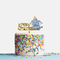 Happy Birthday Acrylic Cake Topper Disney Dumbo, Size – Medium