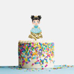 Happy Birthday Acrylic Cake Topper Princess, Size – Medium