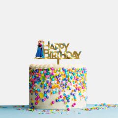 Happy Birthday Acrylic Cake Topper Frozen Princess, Size – Medium