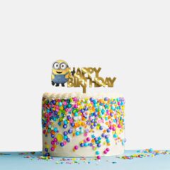 Happy Birthday Acrylic Cake Topper Minions, Size – Medium