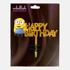 Happy Birthday Acrylic Cake Topper Minions, Size – Medium