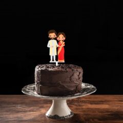 Couples Acrylic Cake Topper Indian, Size – Medium