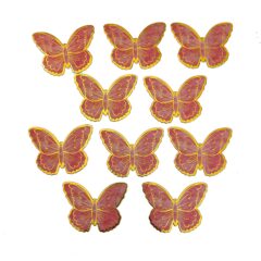 Pink Butterflies with Gold Foil – Pack of 10