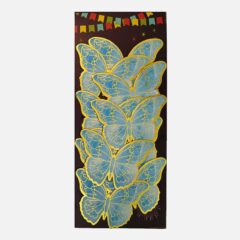 Blue Butterflies with Gold Foil – Pack of 10