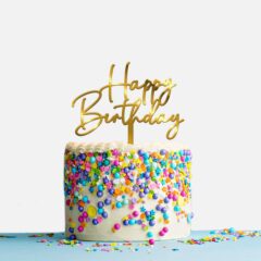 Happy Birthday Acrylic Cake Topper, Size – Medium