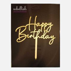 Happy Birthday Acrylic Cake Topper, Size – Medium