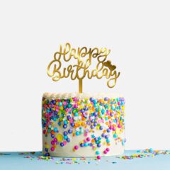 Happy Birthday Acrylic Cake Topper, Size – Medium