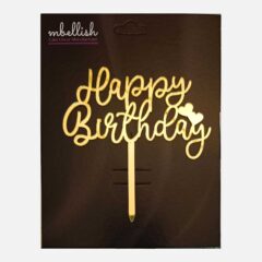 Happy Birthday Acrylic Cake Topper, Size – Medium