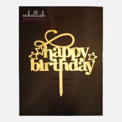 Happy Birthday Acrylic Cake Topper, Size – Medium