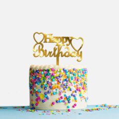 Happy Birthday Acrylic Cake Topper, Size – Medium