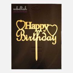 Happy Birthday Acrylic Cake Topper, Size – Medium