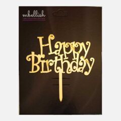 Happy Birthday Acrylic Cake Topper, Size – Medium