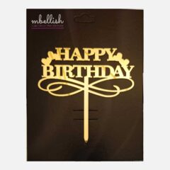 Happy Birthday Acrylic Cake Topper, Size – Medium