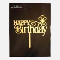 Happy Birthday Acrylic Cake Topper, Size – Medium