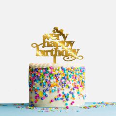 Happy Birthday Acrylic Cake Topper, Size – Medium