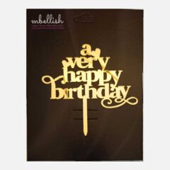 Happy Birthday Acrylic Cake Topper, Size – Medium