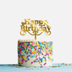 Happy Birthday Acrylic Cake Topper, Size – Medium