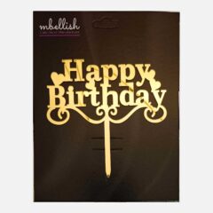 Happy Birthday Acrylic Cake Topper, Size – Medium