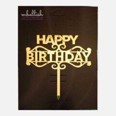 Happy Birthday Acrylic Cake Topper, Size – Medium