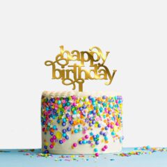 Happy Birthday Acrylic Cake Topper, Size – Medium