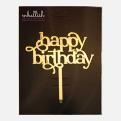 Happy Birthday Acrylic Cake Topper, Size – Medium