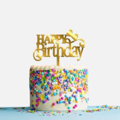 Happy Birthday Acrylic Cake Topper, Size – Medium