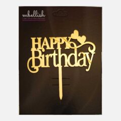 Happy Birthday Acrylic Cake Topper, Size – Medium