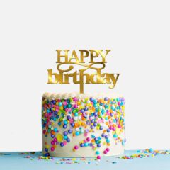 Happy Birthday Acrylic Cake Topper, Size – Medium