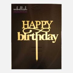 Happy Birthday Acrylic Cake Topper, Size – Medium