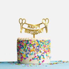 Happy Birthday Acrylic Cake Topper, Size – Medium