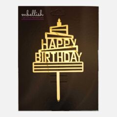 Happy Birthday Acrylic Cake Topper, Size – Medium