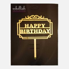 Happy Birthday Acrylic Cake Topper, Size – Medium