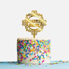 Happy Birthday Acrylic Cake Topper, Size – Medium