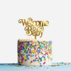 Welcome Baby Acrylic Cake Topper, Size – Medium