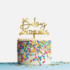 Baby on the Way Acrylic Cake Topper, Size – Medium