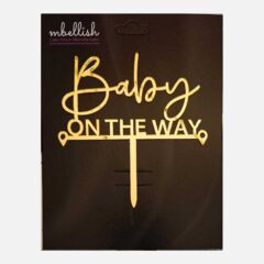 Baby on the Way Acrylic Cake Topper, Size – Medium