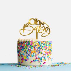 Oh Baby Acrylic Cake Topper, Size – Medium