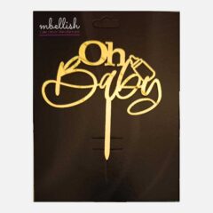 Oh Baby Acrylic Cake Topper, Size – Medium