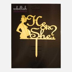 He or She ? Acrylic Cake Topper, Size – Medium