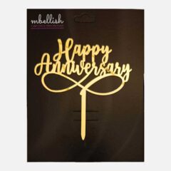 Happy Anniversary Acrylic Cake Topper, Size – Medium