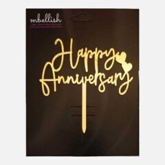 Happy Anniversary Acrylic Cake Topper, Size – Medium