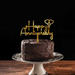 Happy Anniversary Acrylic Cake Topper, Size – Medium