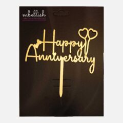 Happy Anniversary Acrylic Cake Topper, Size – Medium